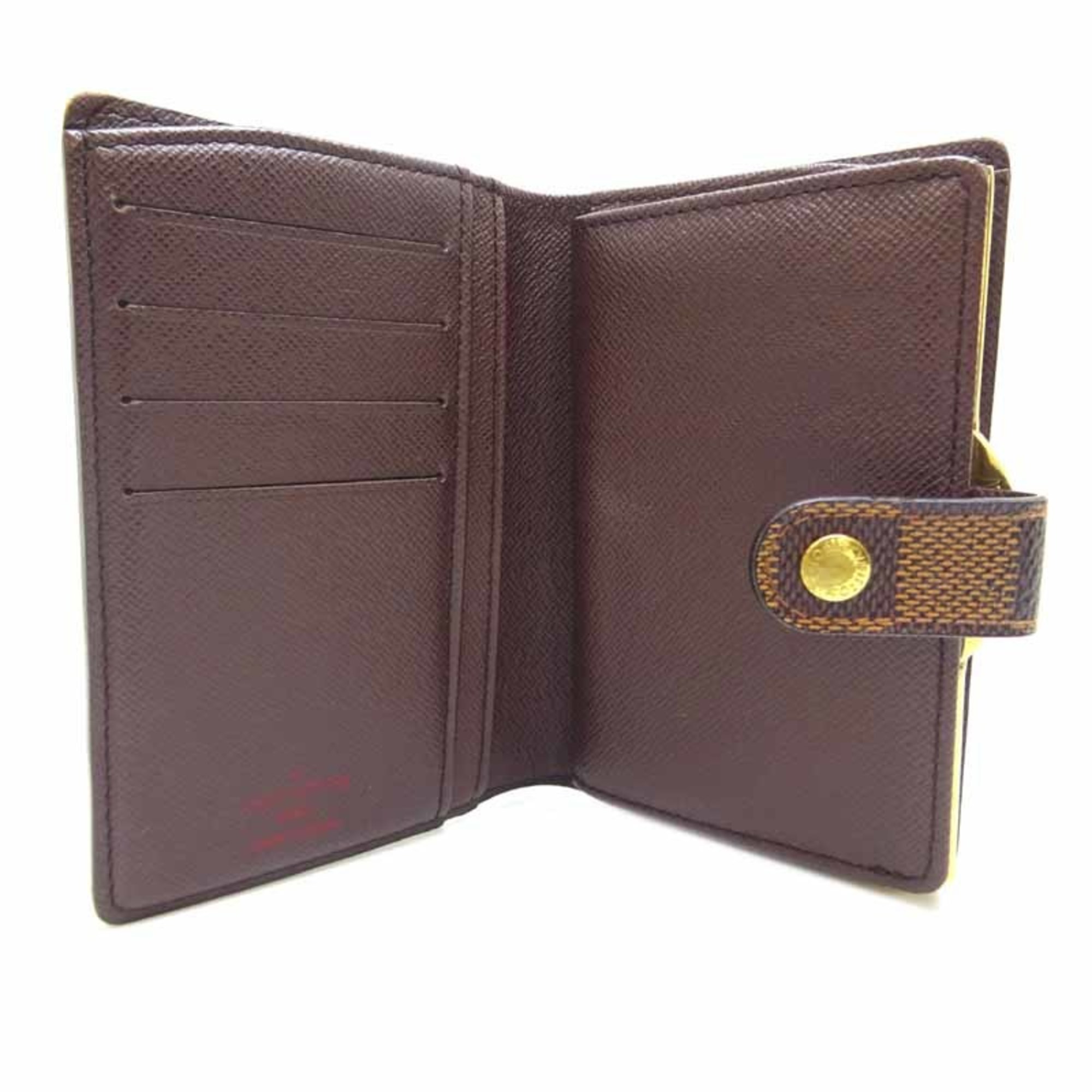 Louis Vuitton Portefeuille Viennois Women's Bifold Wallet N61674 Damier Ebene (Brown)