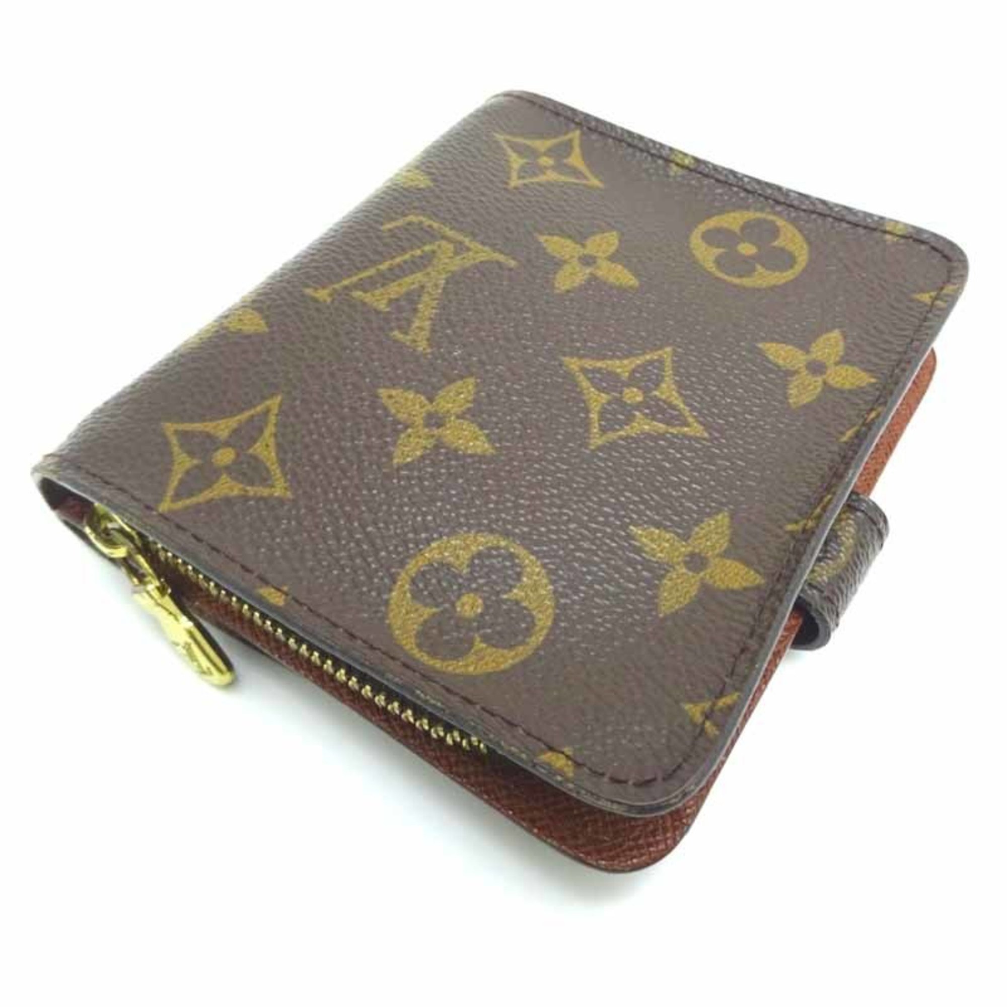 Louis Vuitton Zip Women's Bifold Wallet M61667 Monogram Ebene (Brown)