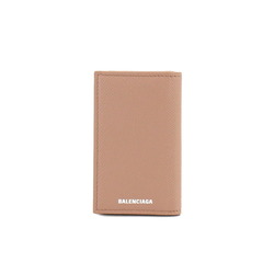 BALENCIAGA Ville 6-series Key Case Leather Beige 566016 Gold Hardware