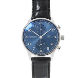 IWC Portugieser Chronograph IW371606 Men's Watch Blue Dial Automatic Winding International Company