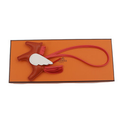 HERMES Rodeo PM Pegasus Other accessories Anyomilo Carnelian Rose Texas White Bag Charm U engraved