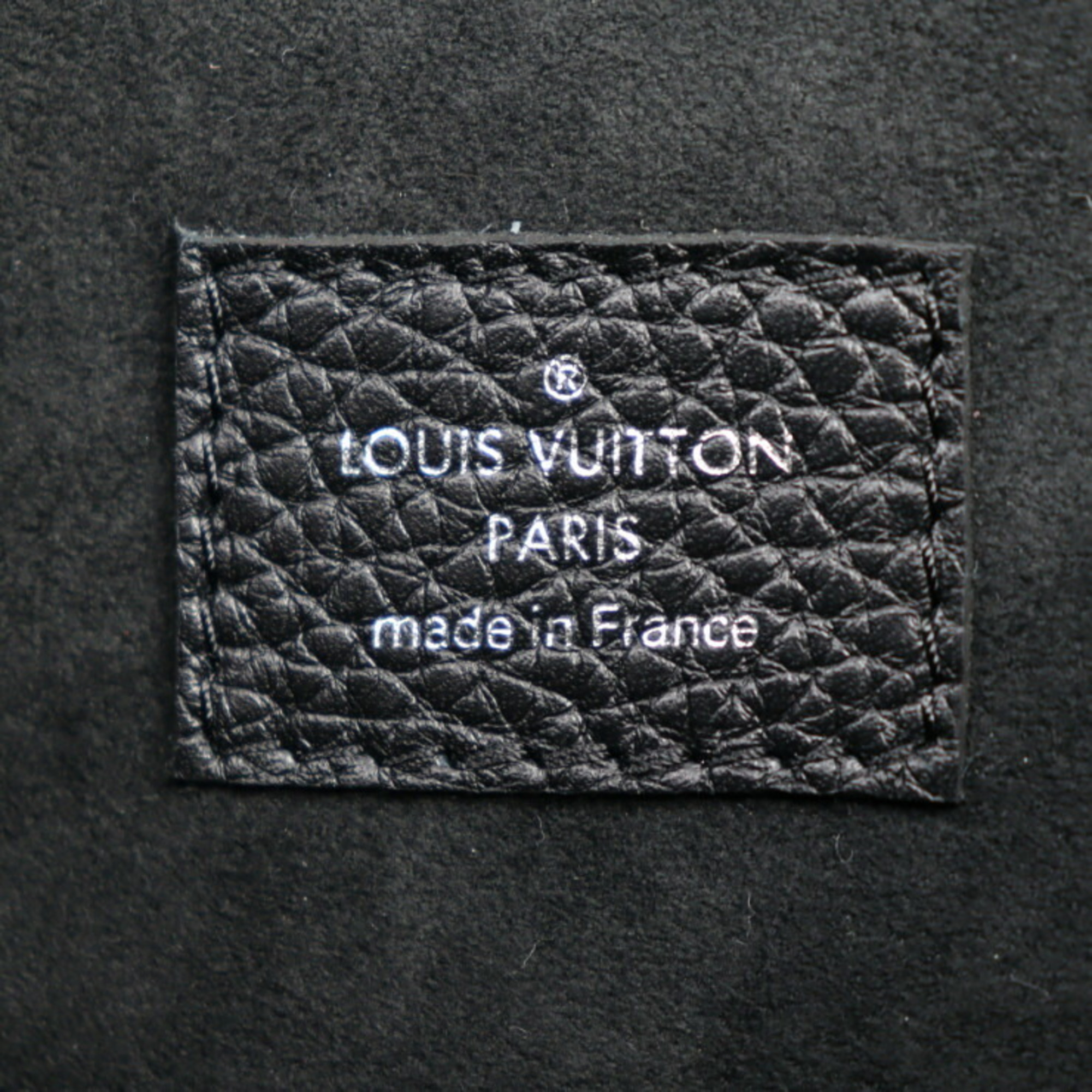 LOUIS VUITTON Louis Vuitton Pochette Envelope Second Bag M62250 Taurillon Leather Black Silver Hardware Pouch Business