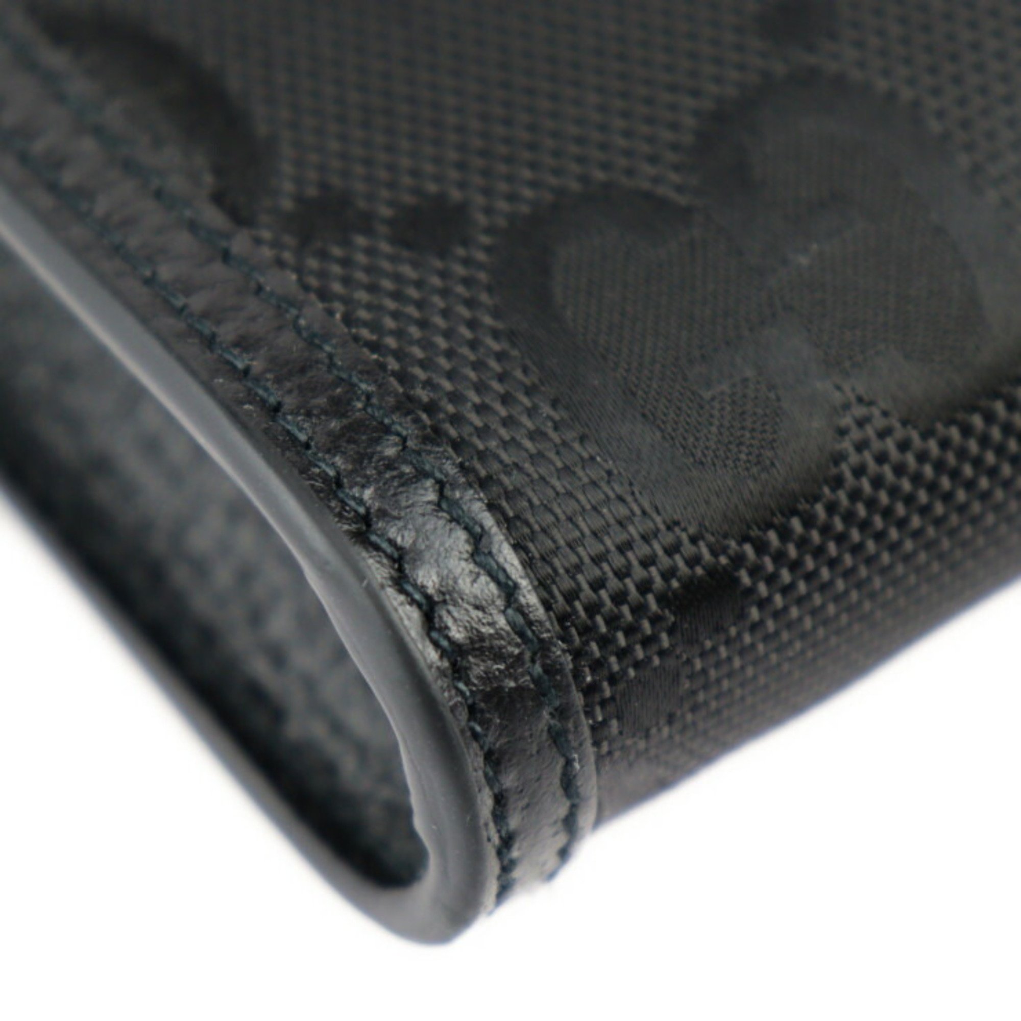 GUCCI Gucci Mini Bag Off The Grid Shoulder 625599 GG Nylon x Leather Black Pochette Pouch
