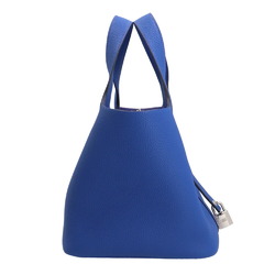Hermes Picotan Lock PM Handbag Taurillon Clemence Blue Women's HERMES