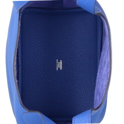 Hermes Picotan Lock PM Handbag Taurillon Clemence Blue Women's HERMES
