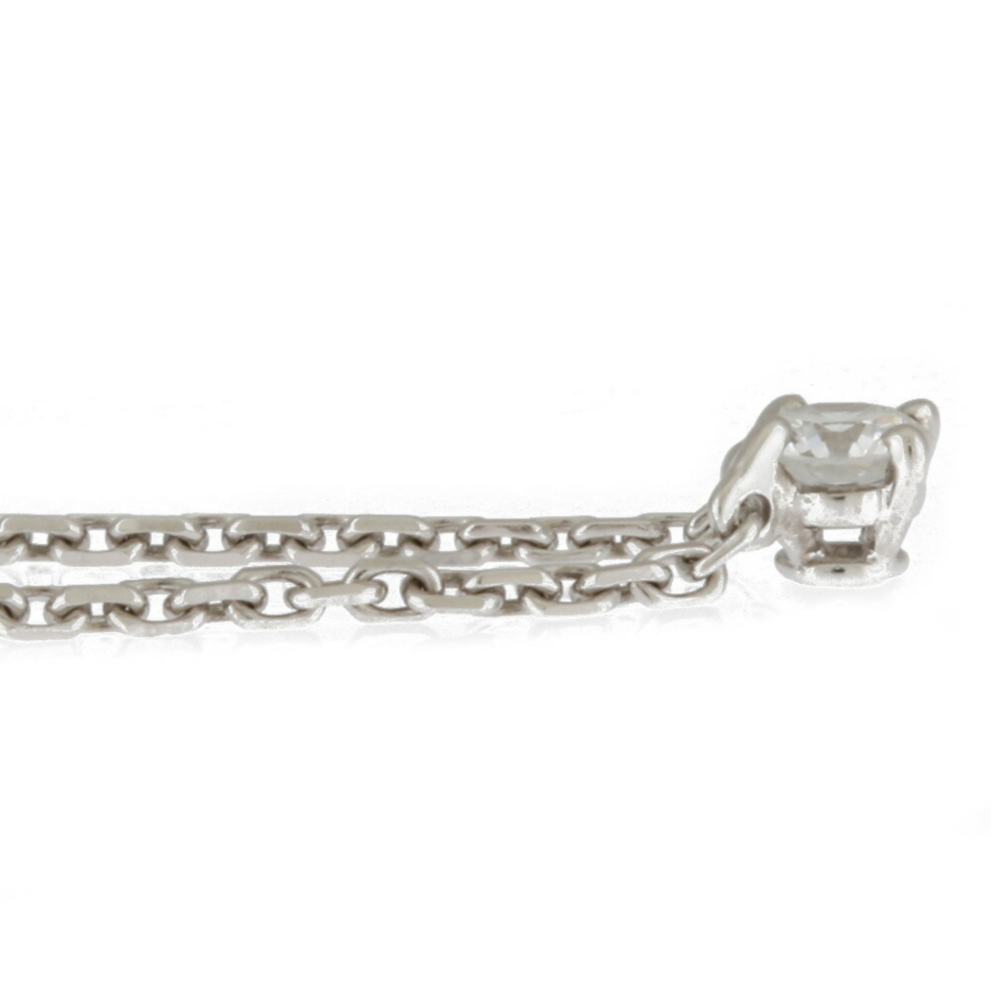 Cartier Love Support Necklace 18k K18 White Gold Diamond Ladies CARTIER