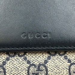 GUCCI 410100 GG long wallet navy PVC/leather
