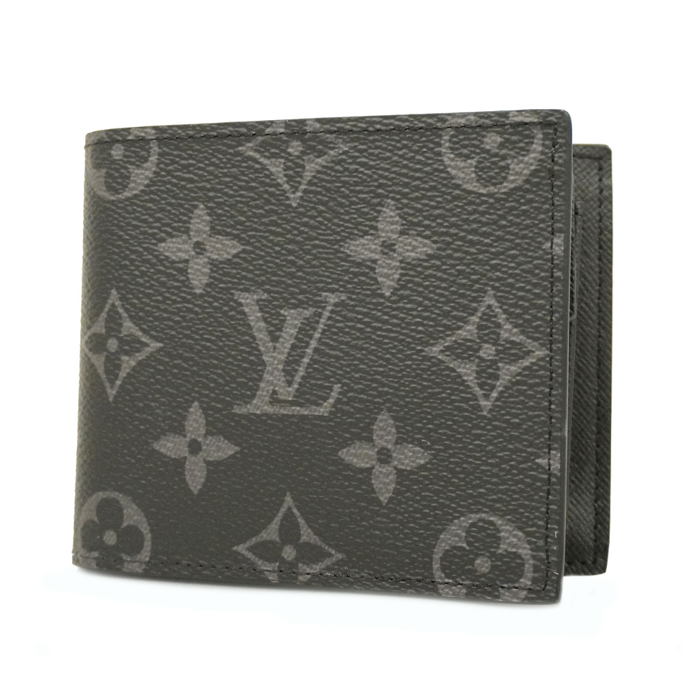 Auth Louis Vuitton Monogram Eclipse Portofeuil Marco NM M62545