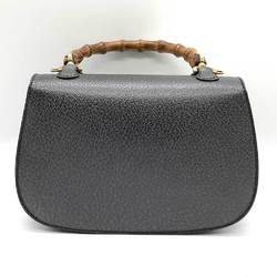 Gucci Bag Bamboo Shoulder Gray Leather 000 2046 0188 GUCCI