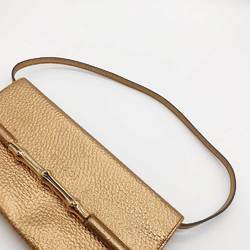 Gucci Shoulder Bag - Leather Gold 217048 GUCCI