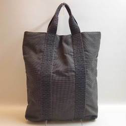 Hermes Handbag Ale Line Cabas Gray Canvas HERMES