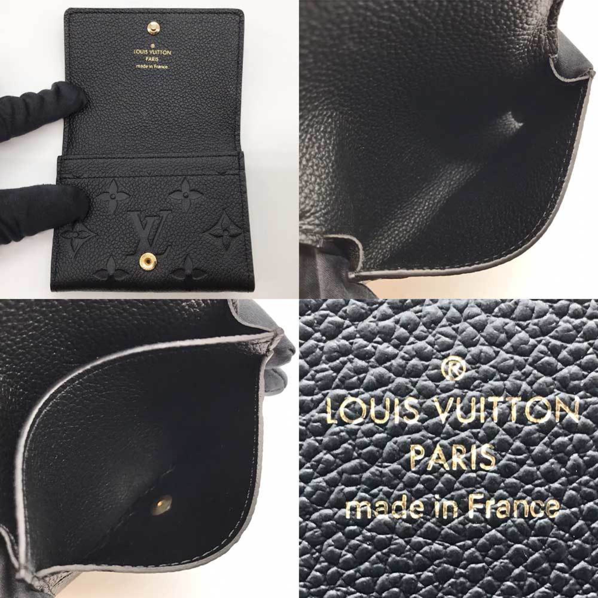 Louis Vuitton Card Case Monogram Empreinte Envelope Carte de Visite Black Leather M58456 LOUISVUITTON