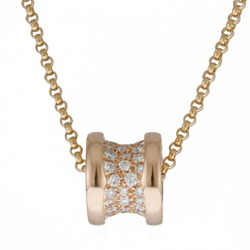 Bvlgari B Zero One Necklace 18K K18 Pink Gold Diamond Unisex BVLGARI