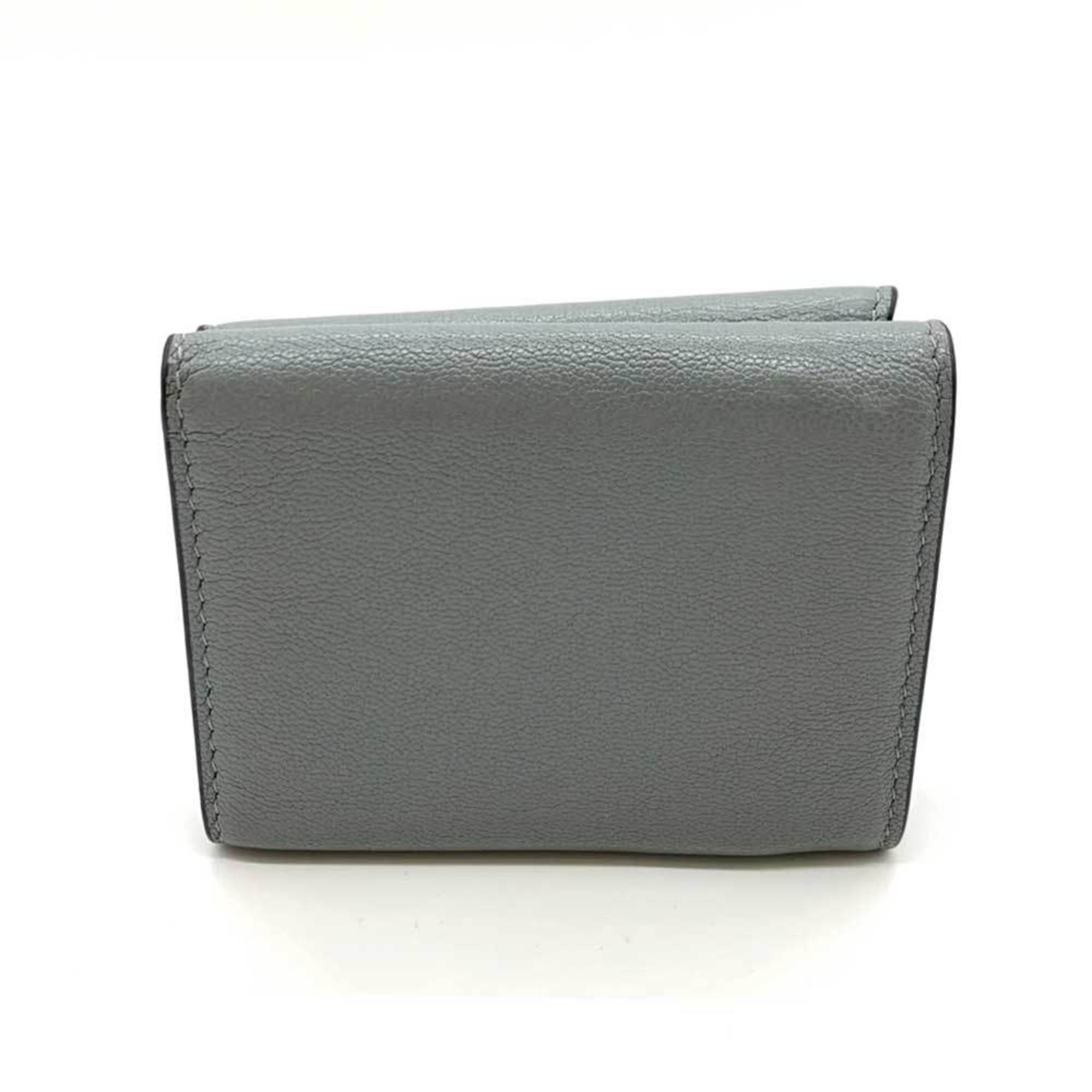 Christian Dior Wallet Saddle Gray Trifold W Small Flap D Motif Women's Leather S5653CBAA ChristianDior