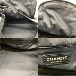 CHANEL Bag New Line Vanity Black Handbag Pouch Women's Nylon Jacquard A15829