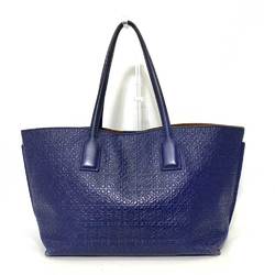 LOEWE Bag T Shopper Navy Repeat Anagram Tote Ladies Leather