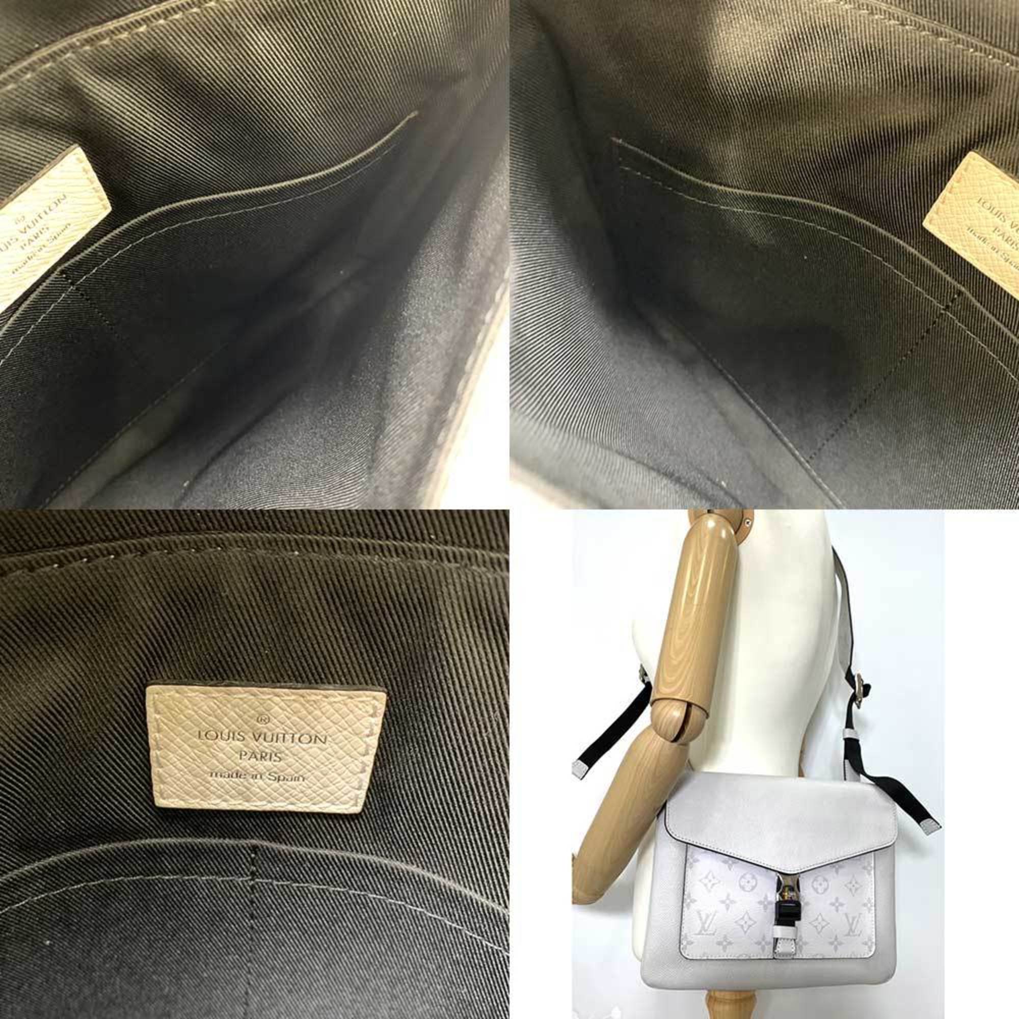 Louis Vuitton Bag Flap Antarctica White Shoulder Pochette Men Women Taigarama PVC x Leather M30411 LOUISVUITTON