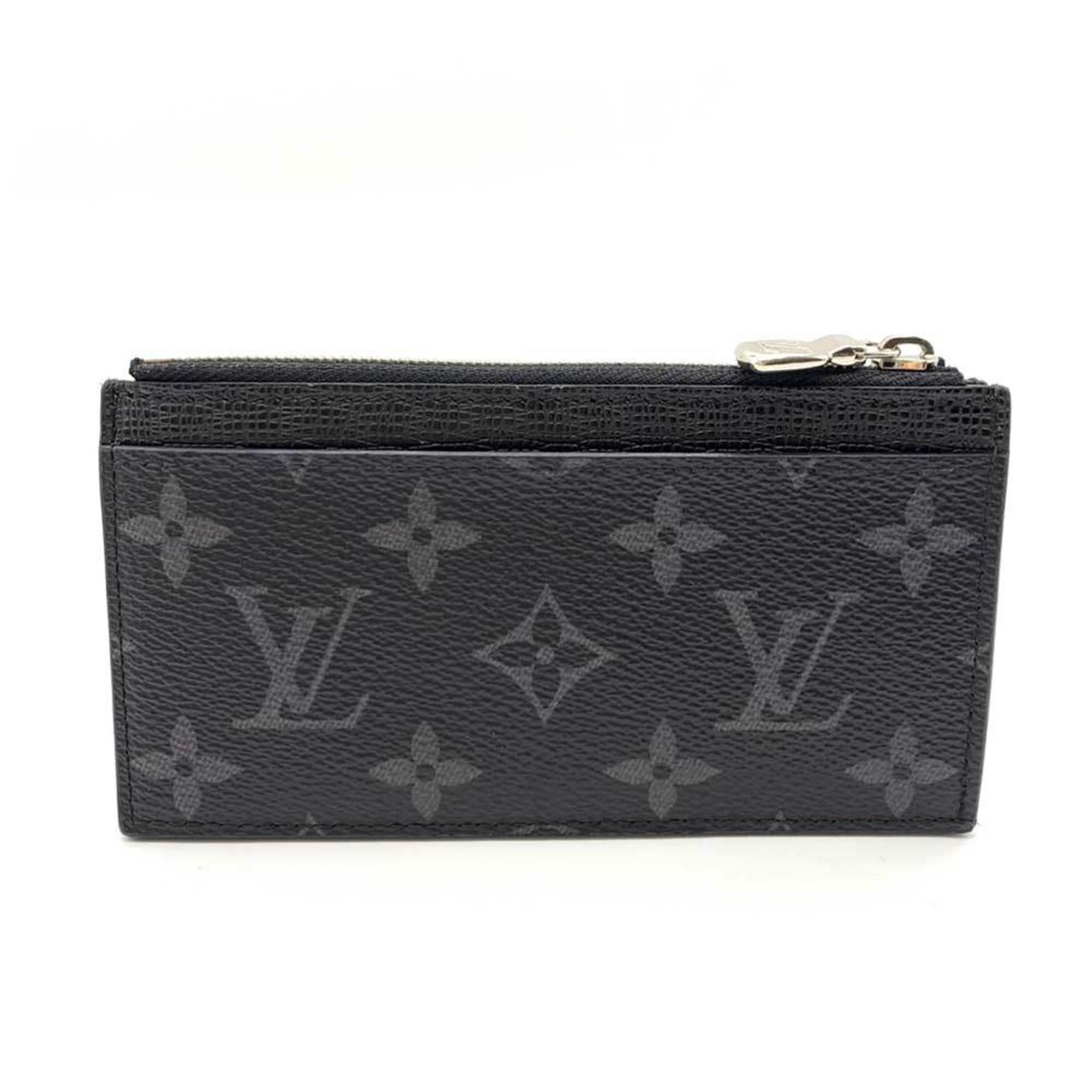 Louis Vuitton Wallet Accessories Coin Card Holder Noir Black Purse Case Flat Men's Monogram Eclipse Taigarama M30271 LOUISVUITTON