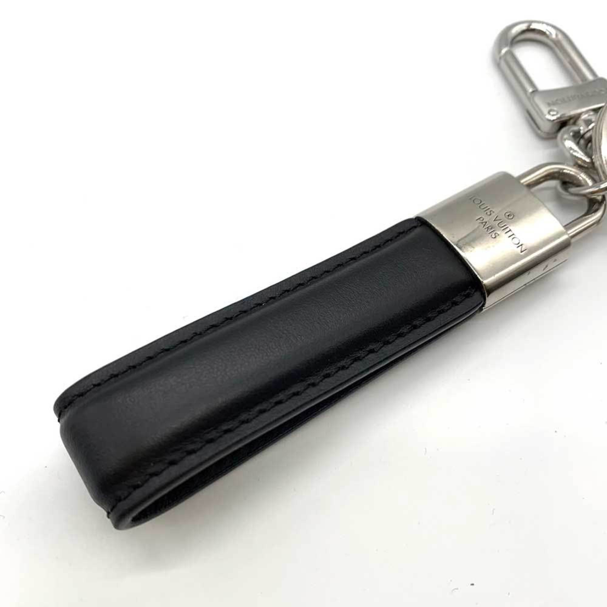 Louis Vuitton Accessories Dragonne LV Padlock Black x Silver Color Keychain Key Ring Strap Men's Metal Leather M00745 LOUISVUITTON