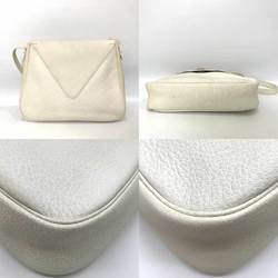 Hermes Bag Christine White Shoulder Triangle Flap Ladies Buffle Skipper Leather HERMES