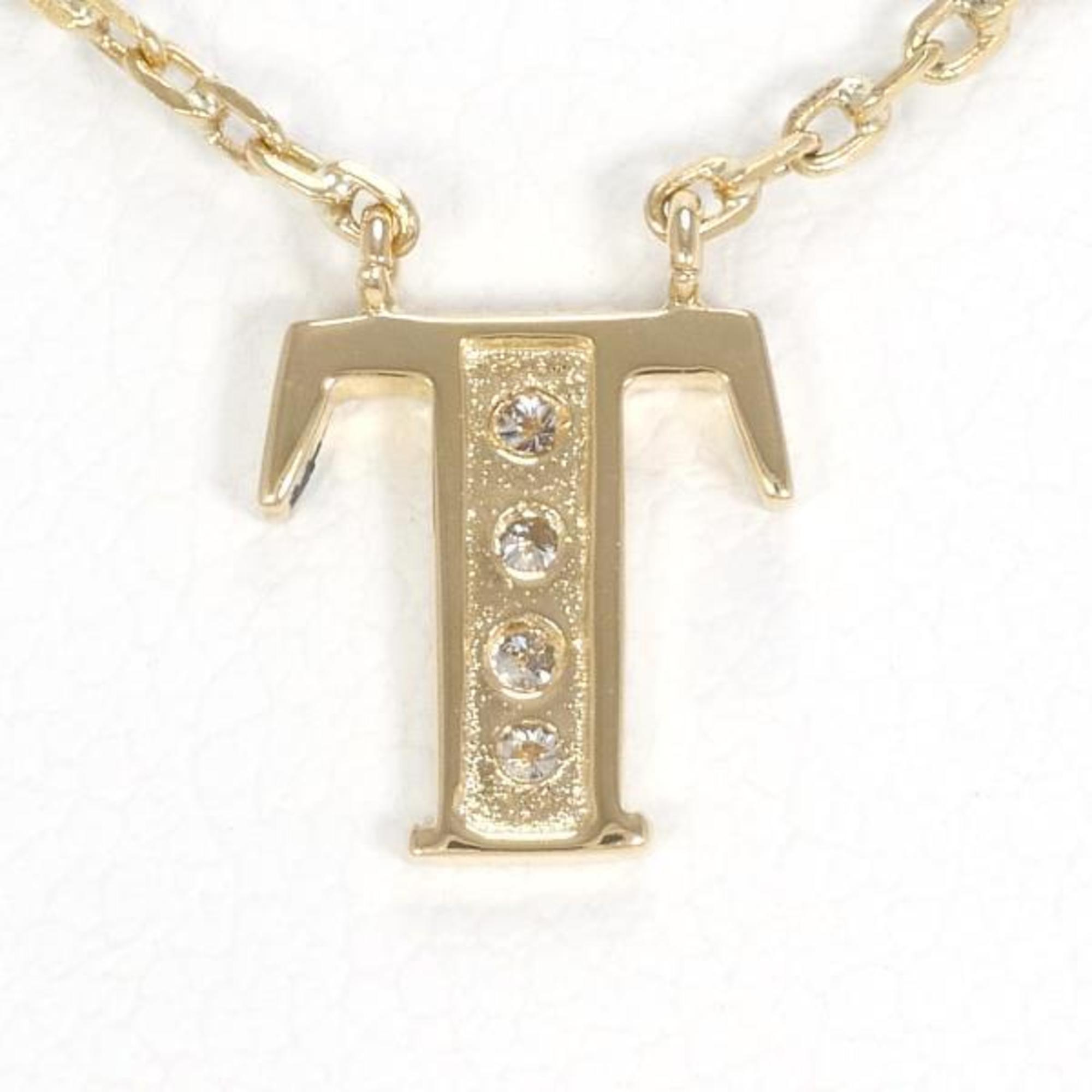 Seiko Jewelry K18YG Necklace Diamond Total Weight Approx. 2.3g 39cm