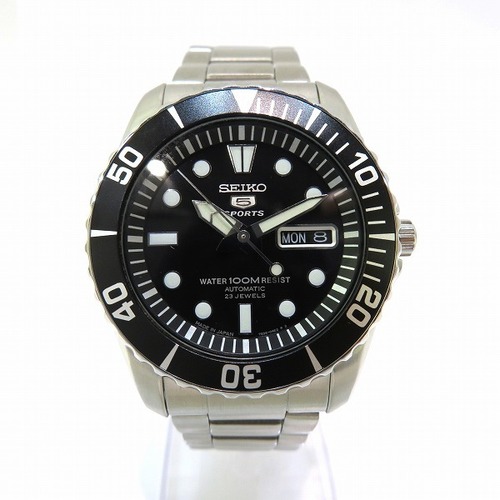 Seiko 5 Sports 7S36 03C0 Automatic Black Dial Watch Men's | eLADY