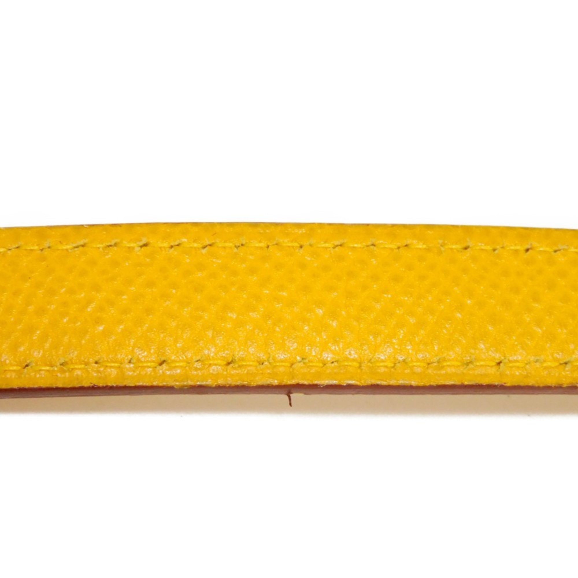 HERMES Shoulder Strap Bandouliere 90 Kelly Bolide Yellow G Hardware Not Adjustable GP Plated Gold Couchevel Jaune Ladies