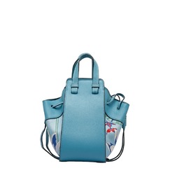LOEWE Hammock Paula´s Ibiza Shoulder Bag Blue Leather Canvas Ladies