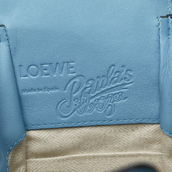 LOEWE Hammock Paula´s Ibiza Shoulder Bag Blue Leather Canvas Ladies