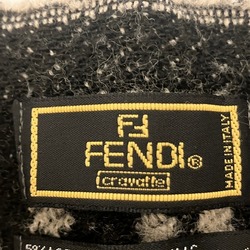 FENDI Zucca pattern fringe block check brand accessory scarf men's