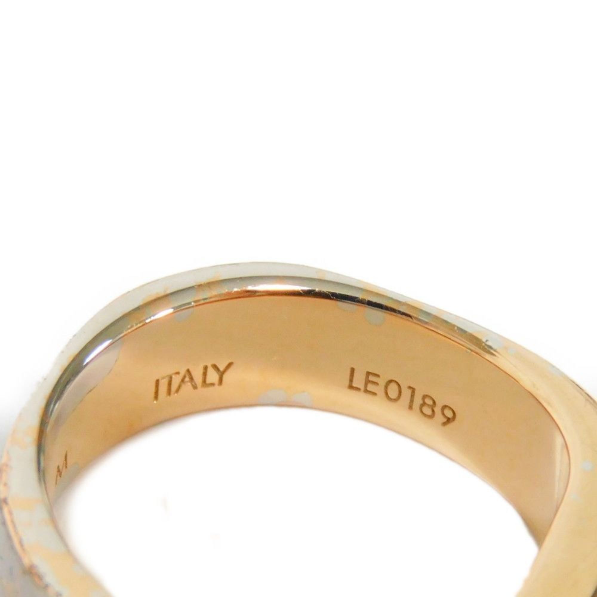LOUIS VUITTON Ring Nanogram M No. 13 LV Logo Berg Silver Monogram Pink Gold M00214 Men's Women's Accessories Jewelry
