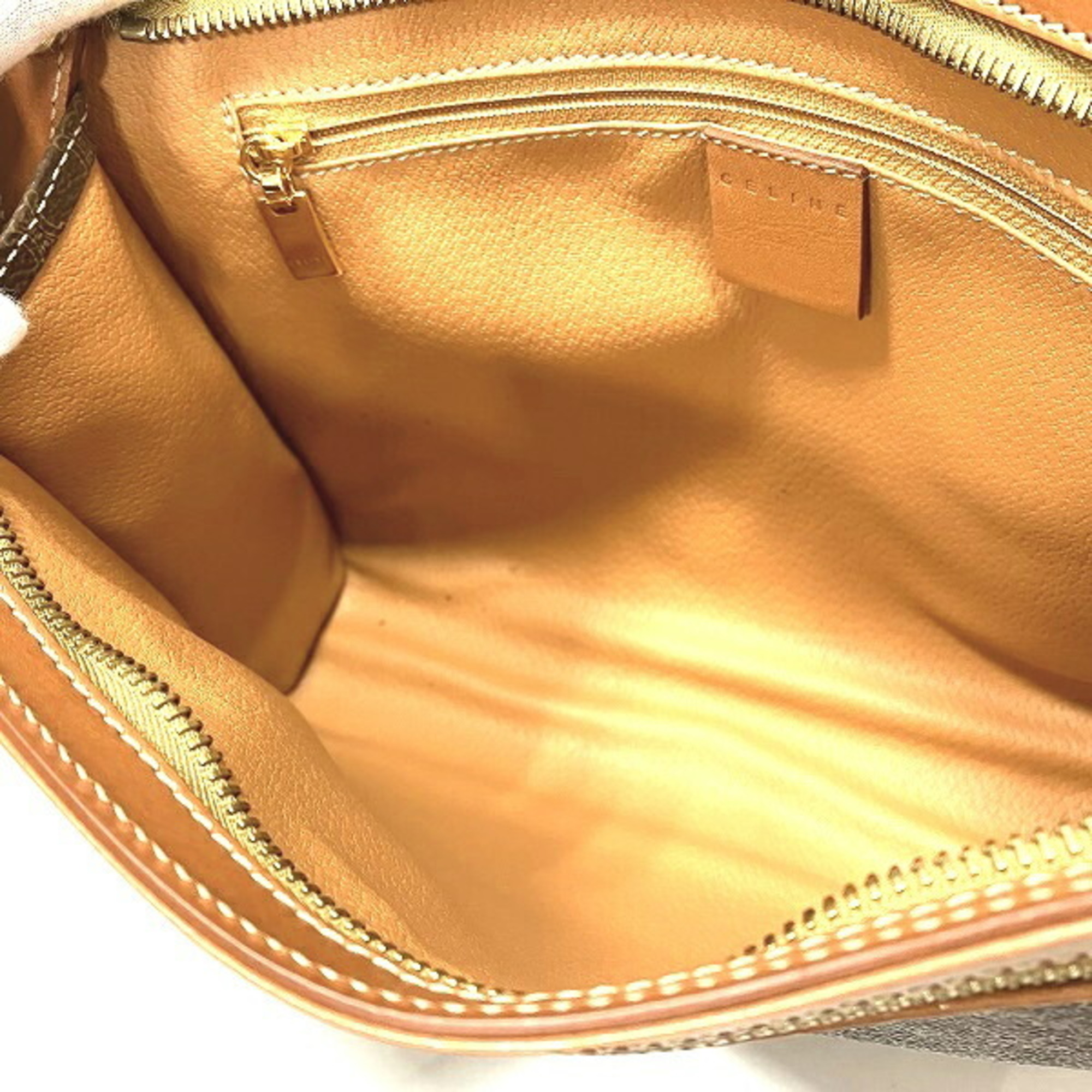 Celine Macadam PVC Brown Bag Clutch Second Unisex
