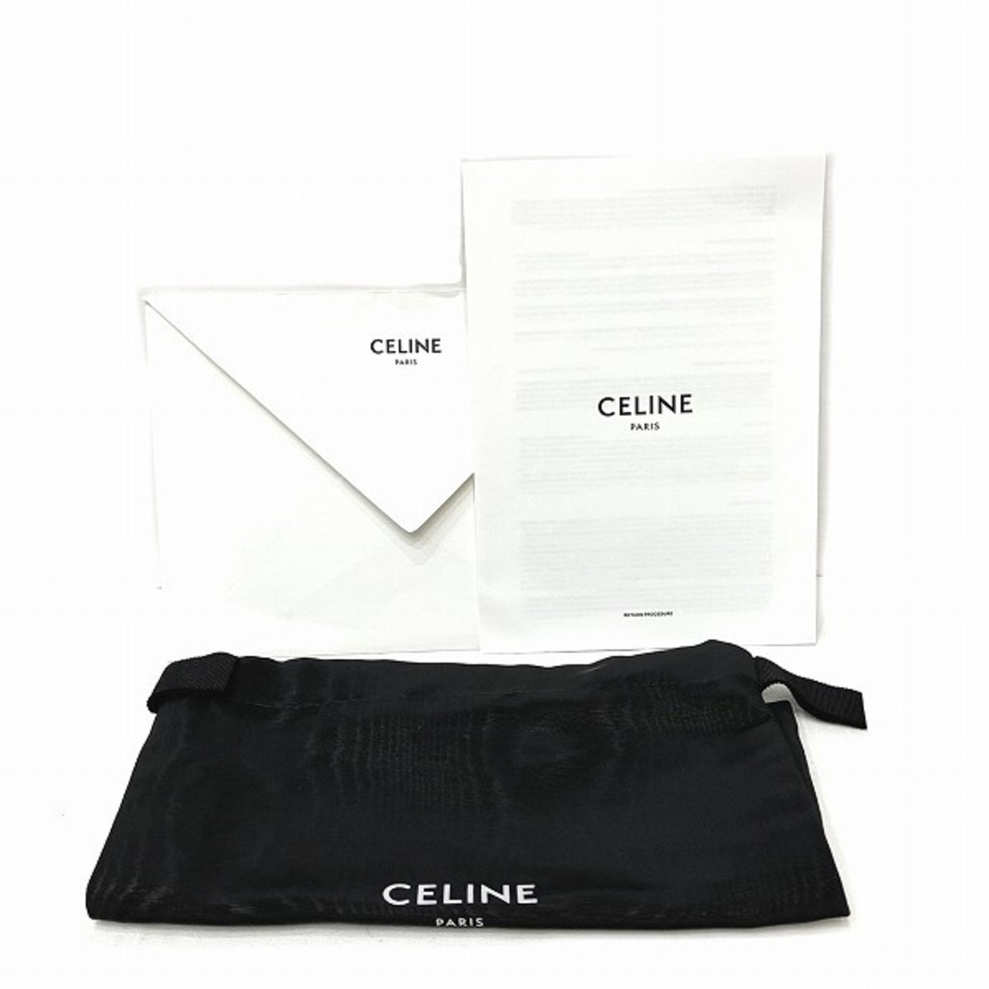 Celine CELINE Large Strap Wallet Bicolor Bifold Long Unisex