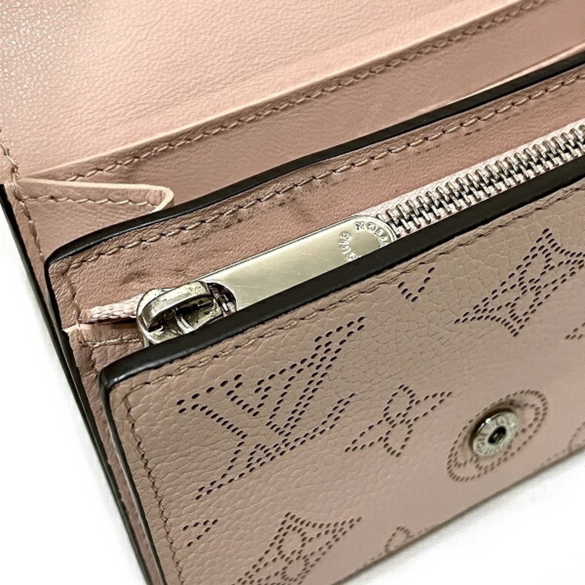 Louis Vuitton Mahina Portefeuille Iris Compact M62542 Initial Wallet Bifold Women's