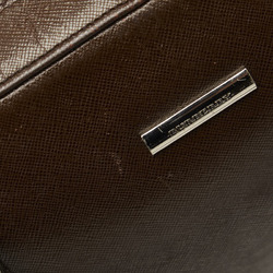 Burberry Nova Check Handbag Brown Leather Women's BURBERRY
