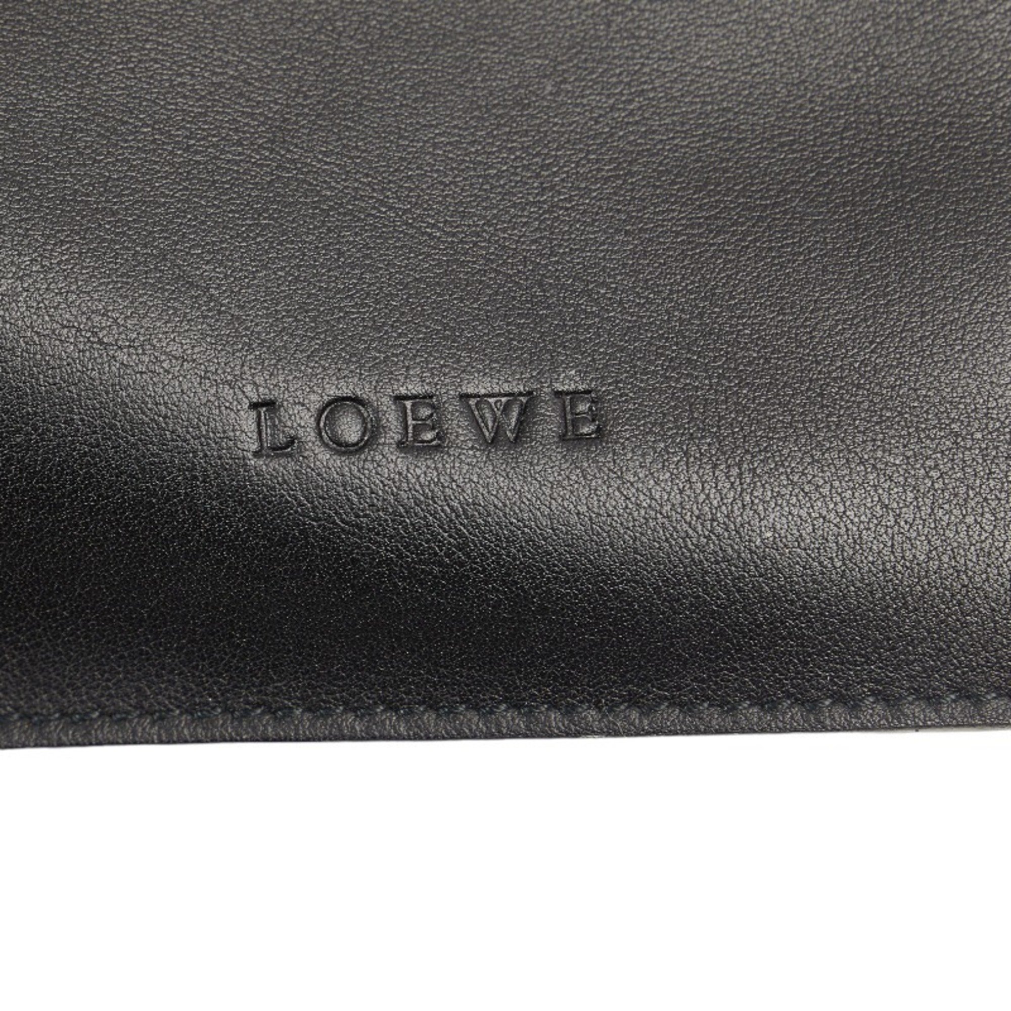 LOEWE Pouch Black Leather Women