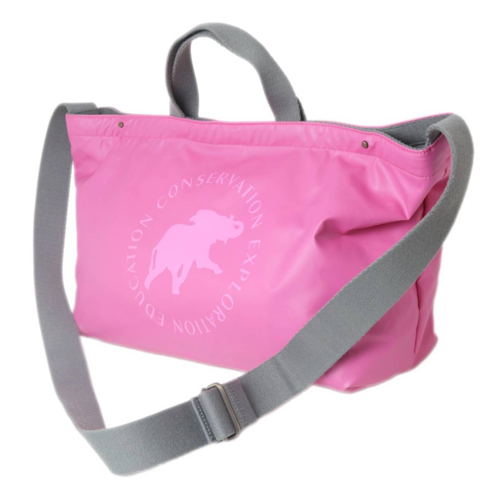 HUNTING WORLD Reversible 2way Shoulder Tote Bag Pink/Gray NT-mi