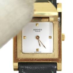 HERMES Medor wrist watch 613006 〇X R gold, green belt quartz