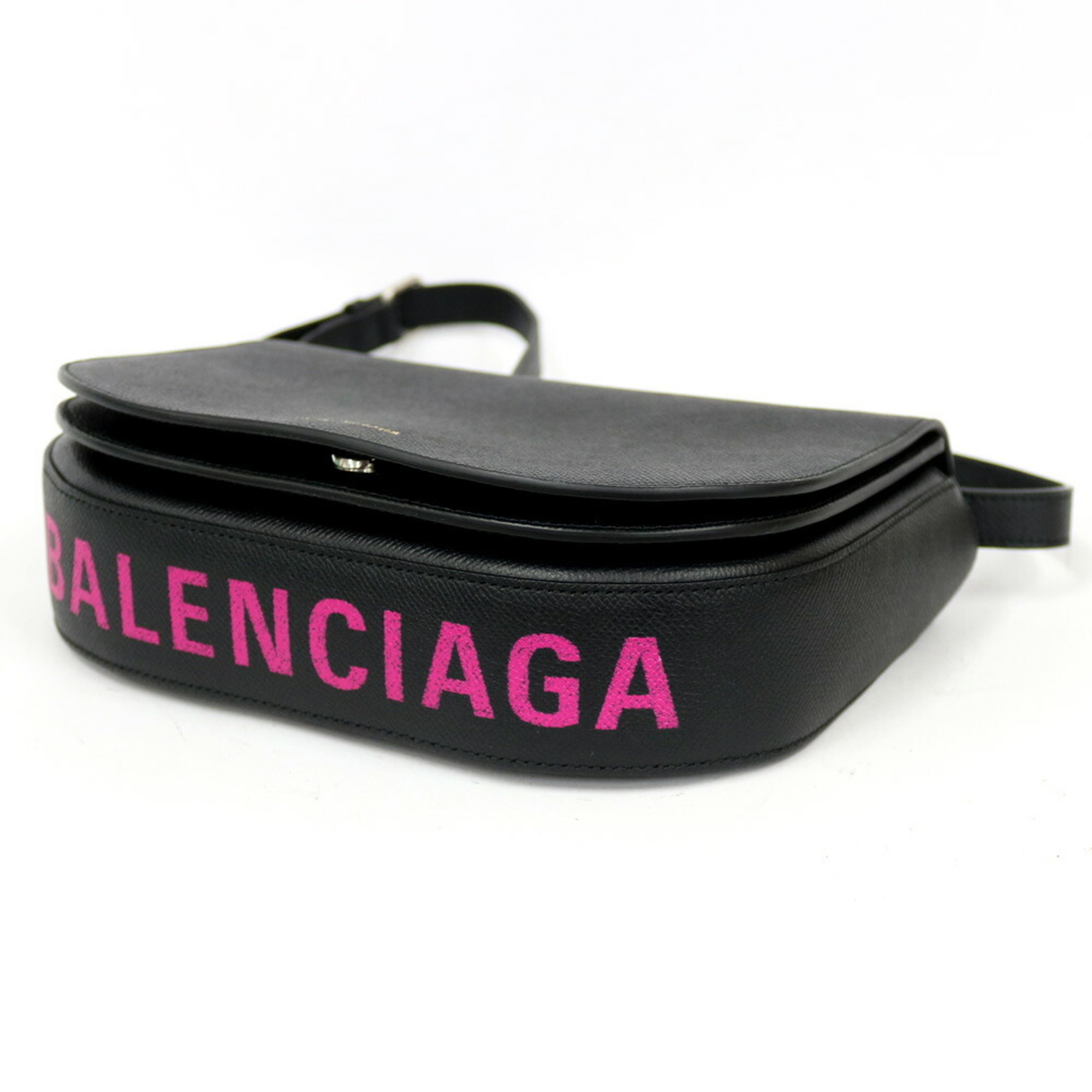 Balenciaga Shoulder Bag Leather Black Women's BALENCIAGA
