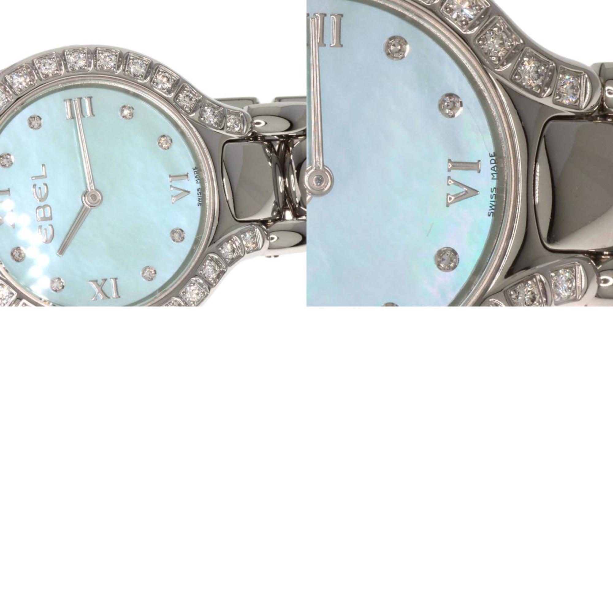 Ebel Beluga 8P Diamond Watch Stainless Steel/SS/Diamond Ladies EBEL