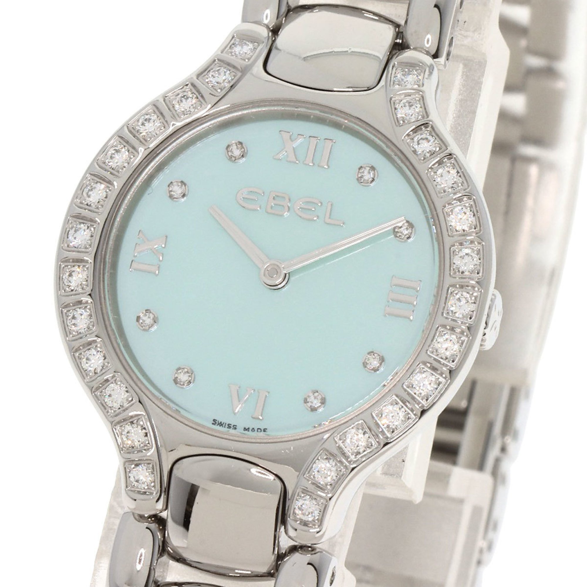 Ebel Beluga 8P Diamond Watch Stainless Steel/SS/Diamond Ladies EBEL