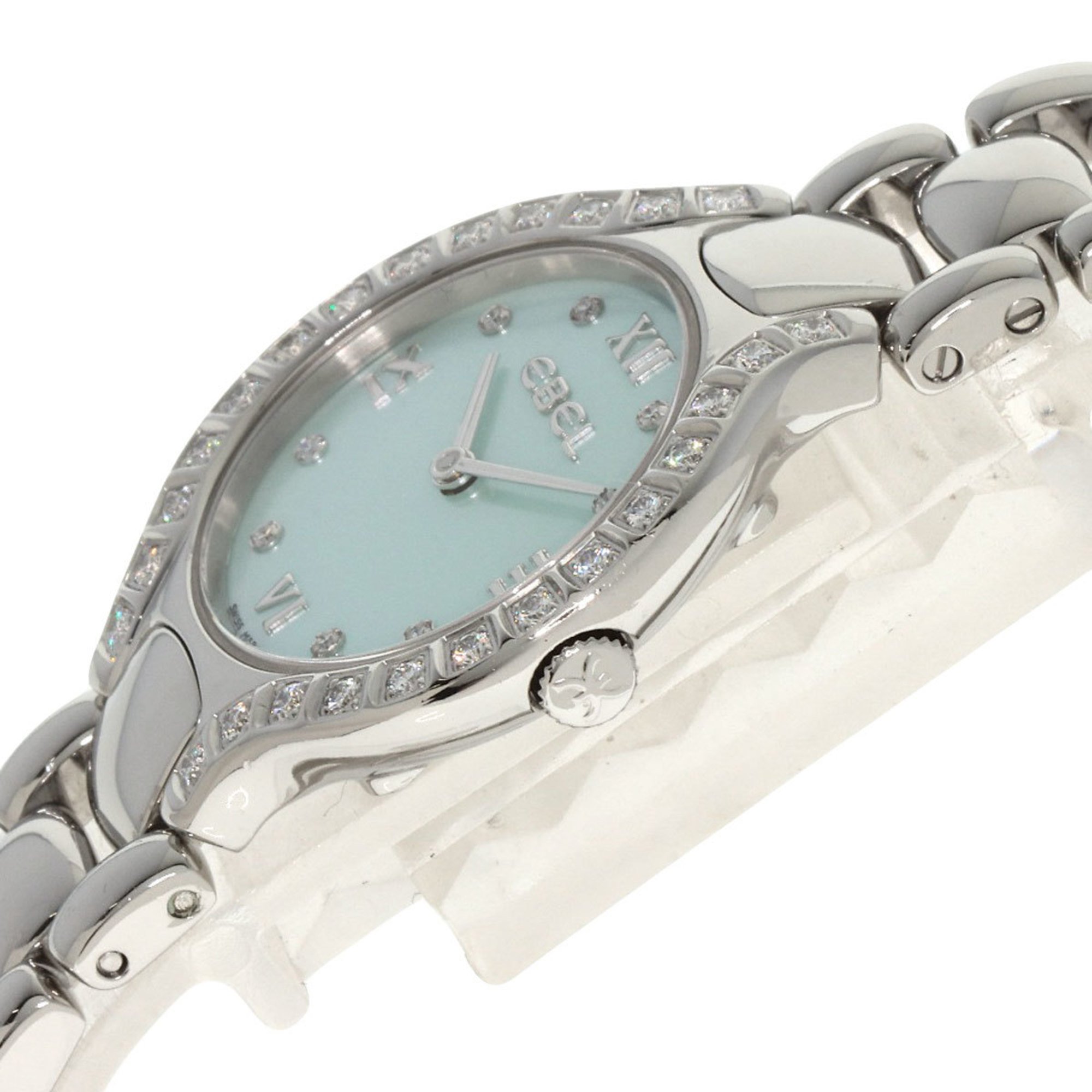 Ebel Beluga 8P Diamond Watch Stainless Steel/SS/Diamond Ladies EBEL