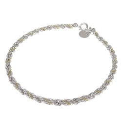 Tiffany Twist Chain Bracelet Silver/K14YG Women's TIFFANY&Co.