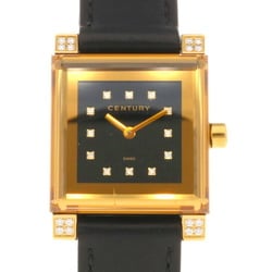 Century TIME GEM Watch 18K Yellow Gold Quartz Ladies CENTURY