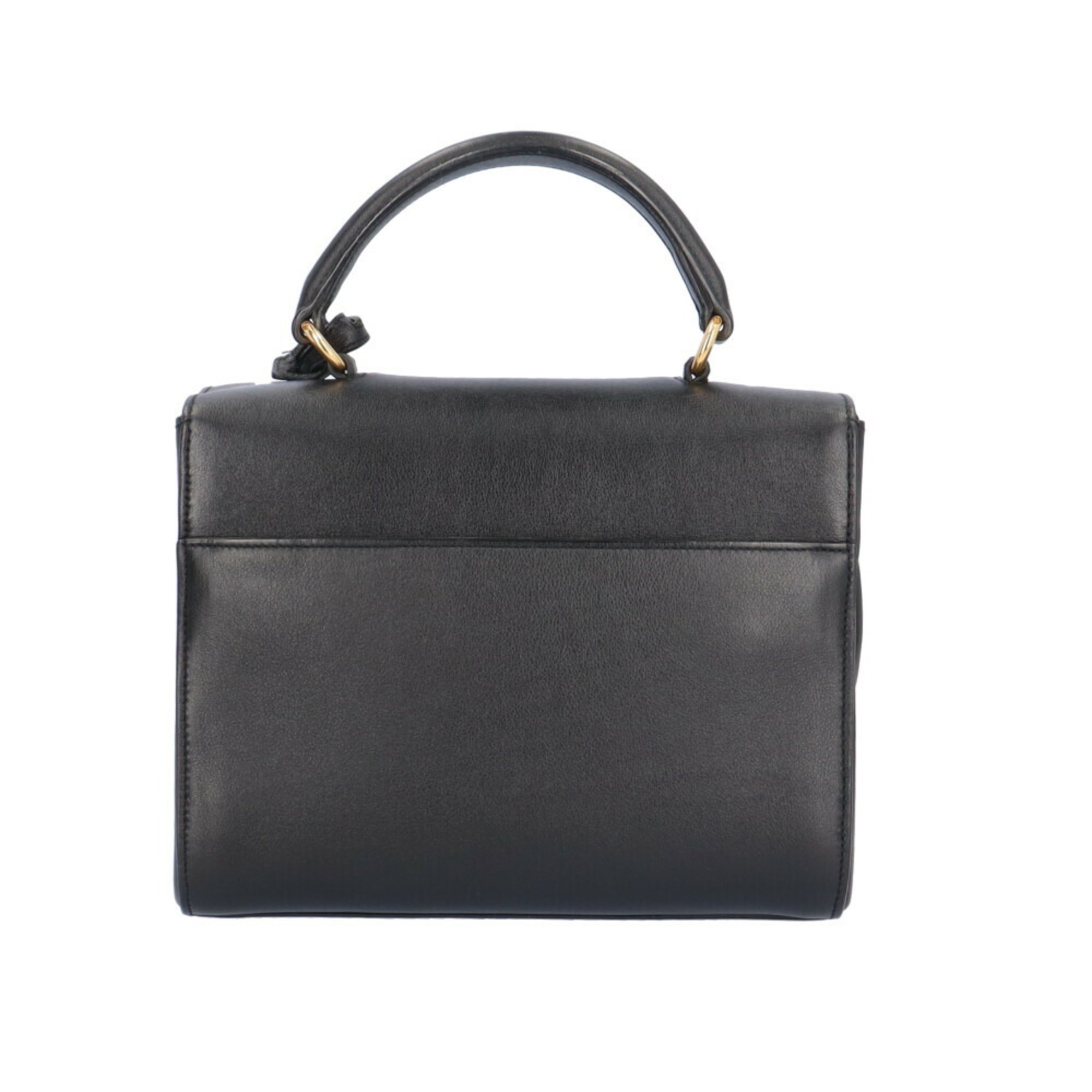 Yves Saint Laurent Sac Musique Shoulder Bag Leather 355157 Black Women's YVES SAINT LAURENT
