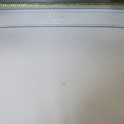 CELINE Vertical Cover Handbag Leather Gray Women's