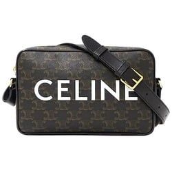 Celine CELINE bag ladies shoulder triomphe medium black print