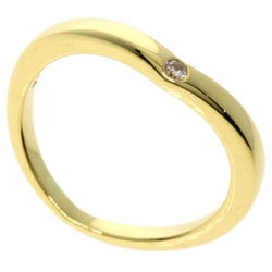 Tiffany Curve 1P Diamond Ring K18 Yellow Gold Women's TIFFANY&Co.