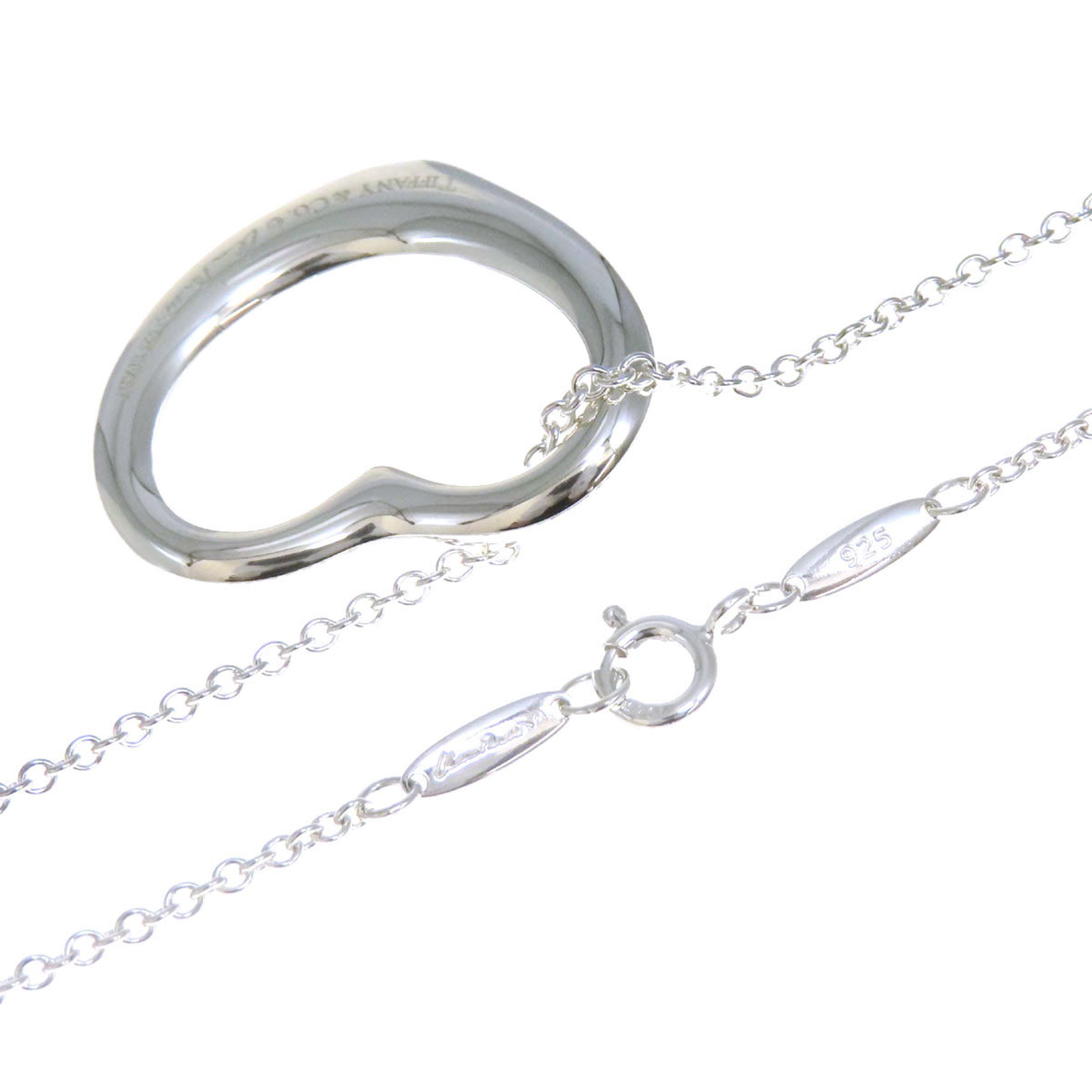 Tiffany Open Heart Medium Necklace Silver Women's TIFFANY&Co.