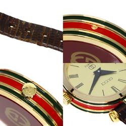 Gucci Sherry Line Watch GP/Leather Ladies GUCCI
